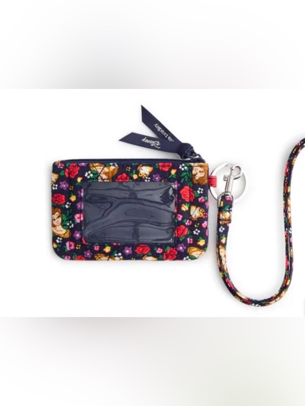 Vera Bradley x Disney Outlet Zip ID Card Case & Lanyard NWT Belle A